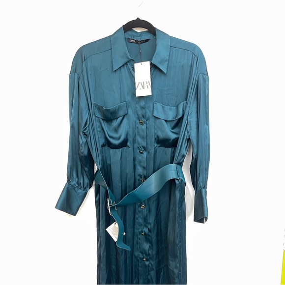 turquoise green dress zara Zara Dress